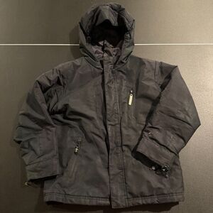 BLACK Ski Coat Insulated Youth Hooded Winter Jacket Water Resistant Snow SZ S